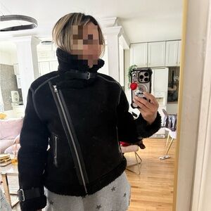 Zara Black Teddy Jacket
